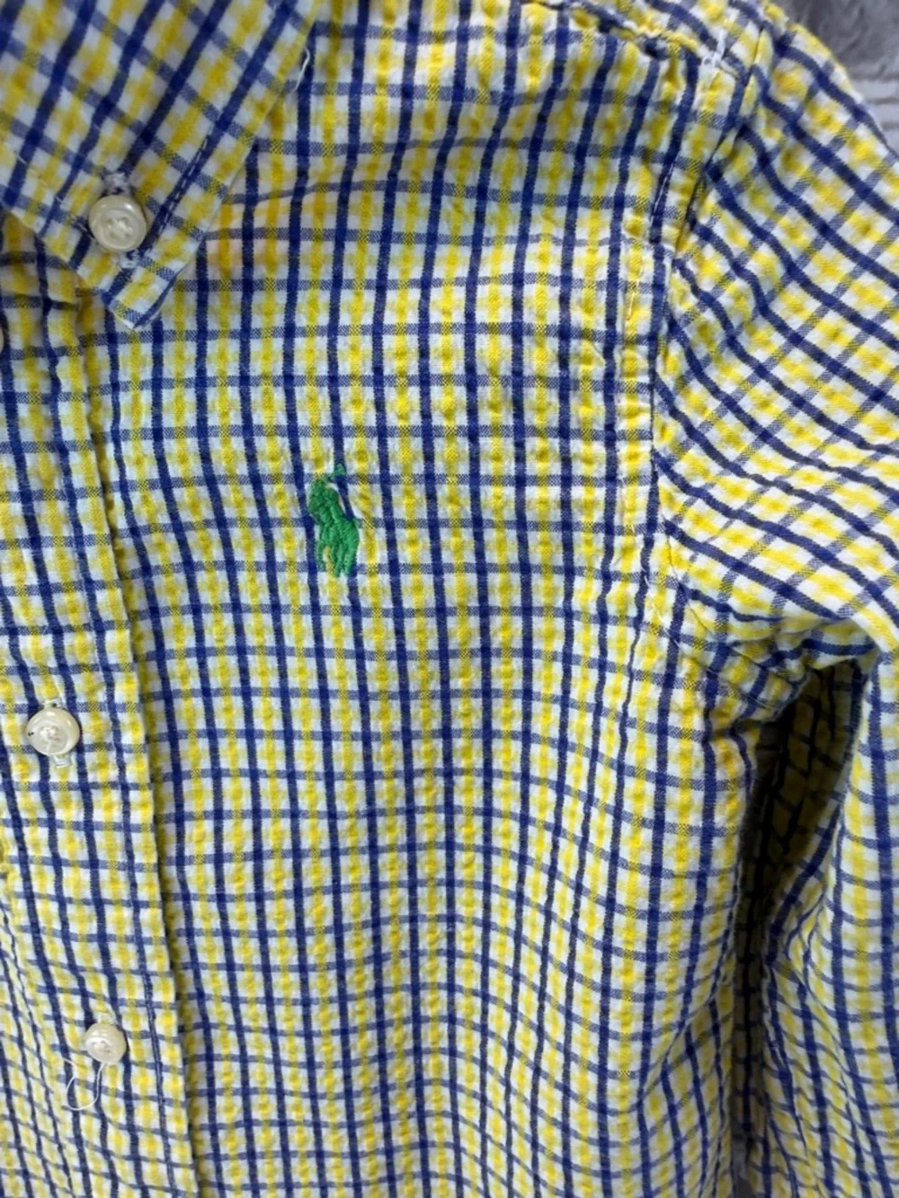 Ralph Lauren Yellow & Blue Check‎ Button-Down Shirt